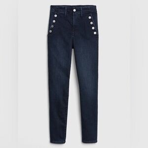 GAP High Rise True Skinny Sailor Ankle Jeans with Secret Smoothing Pockets